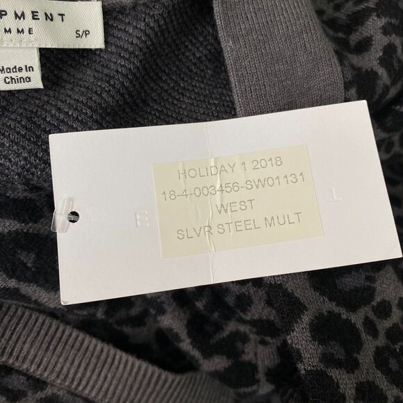 Equipment Cardigan Womens Small Leopard Animal Print Button Front Sweater Cozy S - Picture 7 of 9